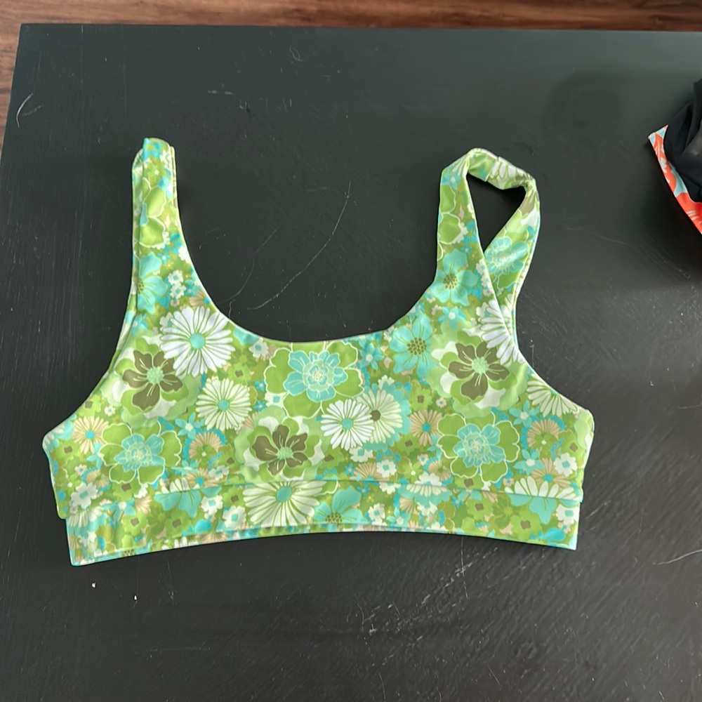 Long Crop Bikini Top - Appletini - Extra Large